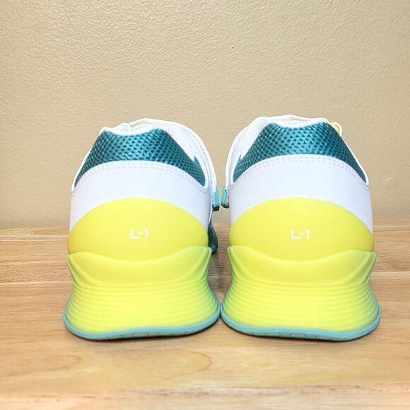 TYR L-1 Lifter Weightlifting Shoes White Turquoise Men's Size 9.5 Women's 11 - Picture 6 of 8